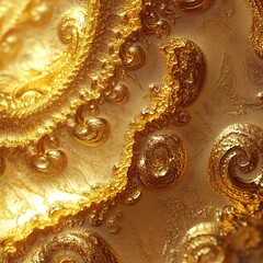 Poster - Abstract gold texture with swirls and swirls.