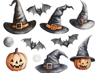 halloween icons set