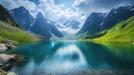 Canvas Print - lake in the mountains