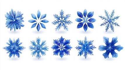 Sticker -  Winter snowflake crystals