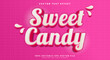 © Easin Arafat - Sweet Candy 3d editable text effect Template suitable for Sweet food product