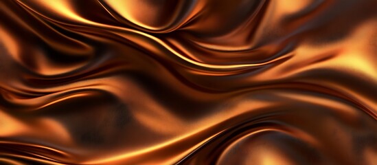 Canvas Print - A close-up shot of a golden, silky fabric, flowing in soft, gentle waves.  The fabric is smooth and lustrous, with a warm, inviting feel. The light catches the fabric, creating a subtle sheen.