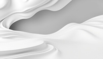 Abstract white curved surface, background.