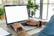 © Deris Firmansyah - Mock up Copy Space Blank Screen Concept Business Working on Laptop.