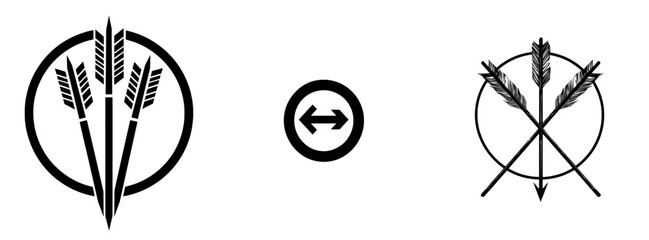 Two black curved arrows forming a circle in pictogram format