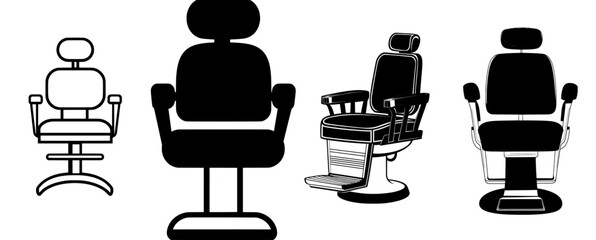 Providing a glimpse of the tools and services that a hair salon offers, this icon depicts a barbershop chair.