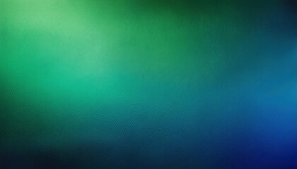Poster - Vibrant Oceanic Gradient. Seamless Blend of Deep Blue and Emerald Green. Grainy Retro Noise Banner Texture Web Design Copy Space
