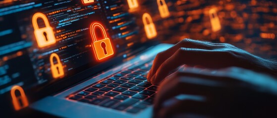 Poster - Dedicated cyber security expert working remotely, specializing in data protection, cloud computing, and network security to ensure comprehensive protection against various threats