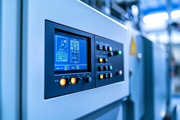 Poster - Control panel with touchscreen for industrial equipment