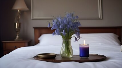 Wall Mural - bluebell on the bed