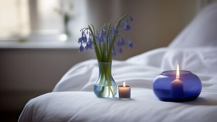 Canvas Print - bluebell on the bed