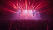 © alsyed - Concert crowd in front of a bright stage with lights and smoke - Generated AI