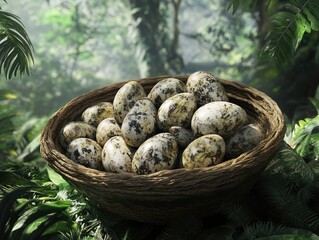 Poster - basket of mushrooms