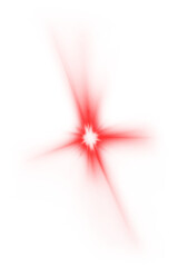 sunburst png red light effect sticker, transparent background