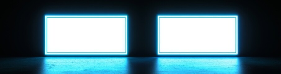 Poster - Future-looking interface frame includes a wide blue glow on top of a circuit transparent background
