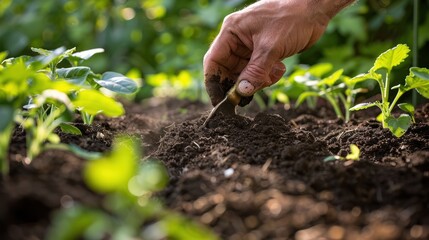 Poster - Gardening Hand in Soil