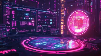 Poster - Callouts titles in futuristic HUD style. Digital data. Technology backgrounds. Stock images.
