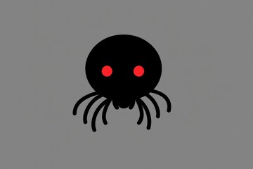 Sticker - Black Spider with Red Eyes