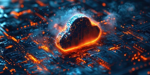 Poster - Abstract Cloud Technology Concept Design