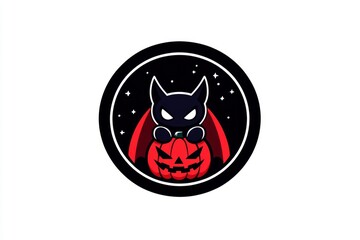 Sticker - Cute Halloween Cat with Pumpkin