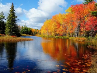 Canvas Print - autumn in the park