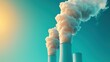 © Sangsung - Two large smokestacks spewing smoke into the sky