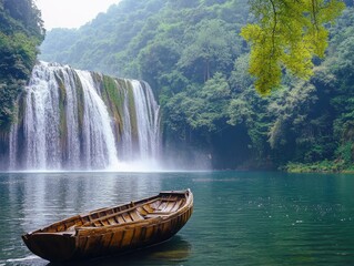 Canvas Print - boat on the river