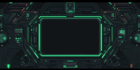 Poster - Explore this sleek, hightech GUI design with a holographic display and dynamic controls, ideal for gamers and streamers seeking a modern, cuttingedge aesthetic to enhance their digital experience