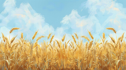 Golden wheat field