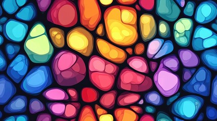 Sticker - Abstract seamless colorful patterns of cells