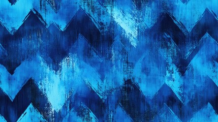 Wall Mural - Light Ink Abstract Blue Ethnic Ink Dyed Paint Tie Dye Tribal Texture Batik Dyed Ink Brush Ethnic Textile Paint Sky Tribal Print Blue Bohemian Pattern Bright Zigzag Blue Seamless Brush