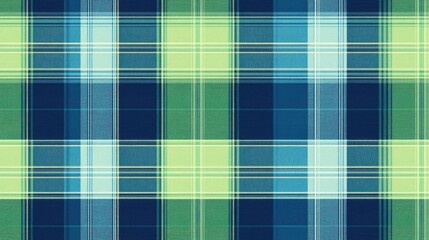 Sticker - Seamless plaid pattern in blue and green tones