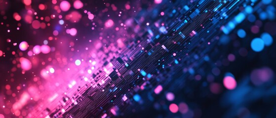 Poster - This vibrant digital backdrop features colorful abstract patterns perfect for technology themes, AI, data visualization, and multimedia projects, enhancing your design and creativity