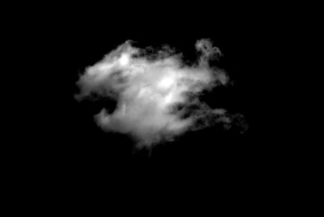 Wall Mural - smoke in the form of a black cloud, white cloud on black color.