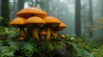 Canvas Print - Enchanted Forest Mushrooms - Nature Photography