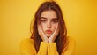 © AiAbstract - Young Woman with Yellow Sweater and Bold Expression