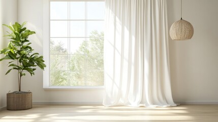 Canvas Print - Minimalist Living Room with Natural Light