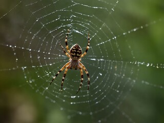 Spider on its web.