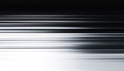 Poster - Line art illustration featuring an abstract background with horizontal stripes exhibiting motion blur effects