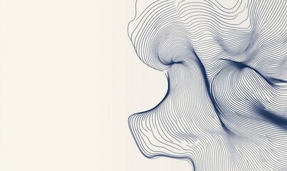 Poster - line art illustration of an abstract design element suitable for use as a background or pattern