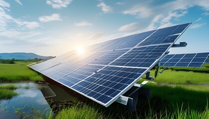 minimalistic solar panel on a clean white backdrop