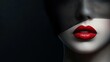 © Wimon - A femme fatale portrait with bold red lips emerging from the darkness, suggesting secrets and allure.