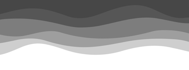 Poster - Abstract dark fluid cartoon smoke sky clouds waves background black white grayscale fade vector simple graphic illustration, energy flow pattern, water sea wavy ripple shape image clip art
