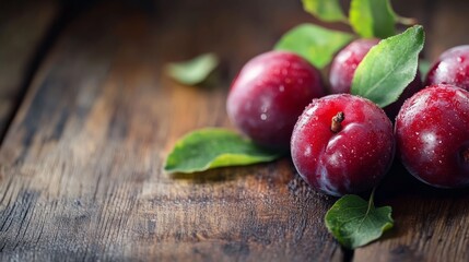 Canvas Print - Plums on table