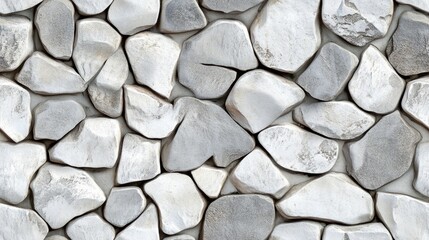 Canvas Print - Abstract background of grey stone pebble wall