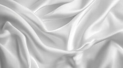 Poster - White Silk Fabric Texture