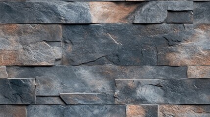 Wall Mural - Stone texture porcelain tiles set against a dark gray backdrop