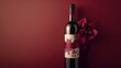 © Bussakon - Personalized Wine Bottle with Festive Bow and Wrapping as a Thoughtful Gift