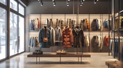 Canvas Print - Modern Clothing Store Interior