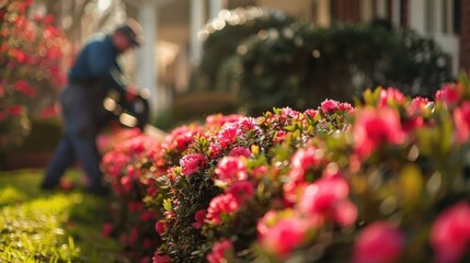 Poster - Blooming Flowers in a Garden